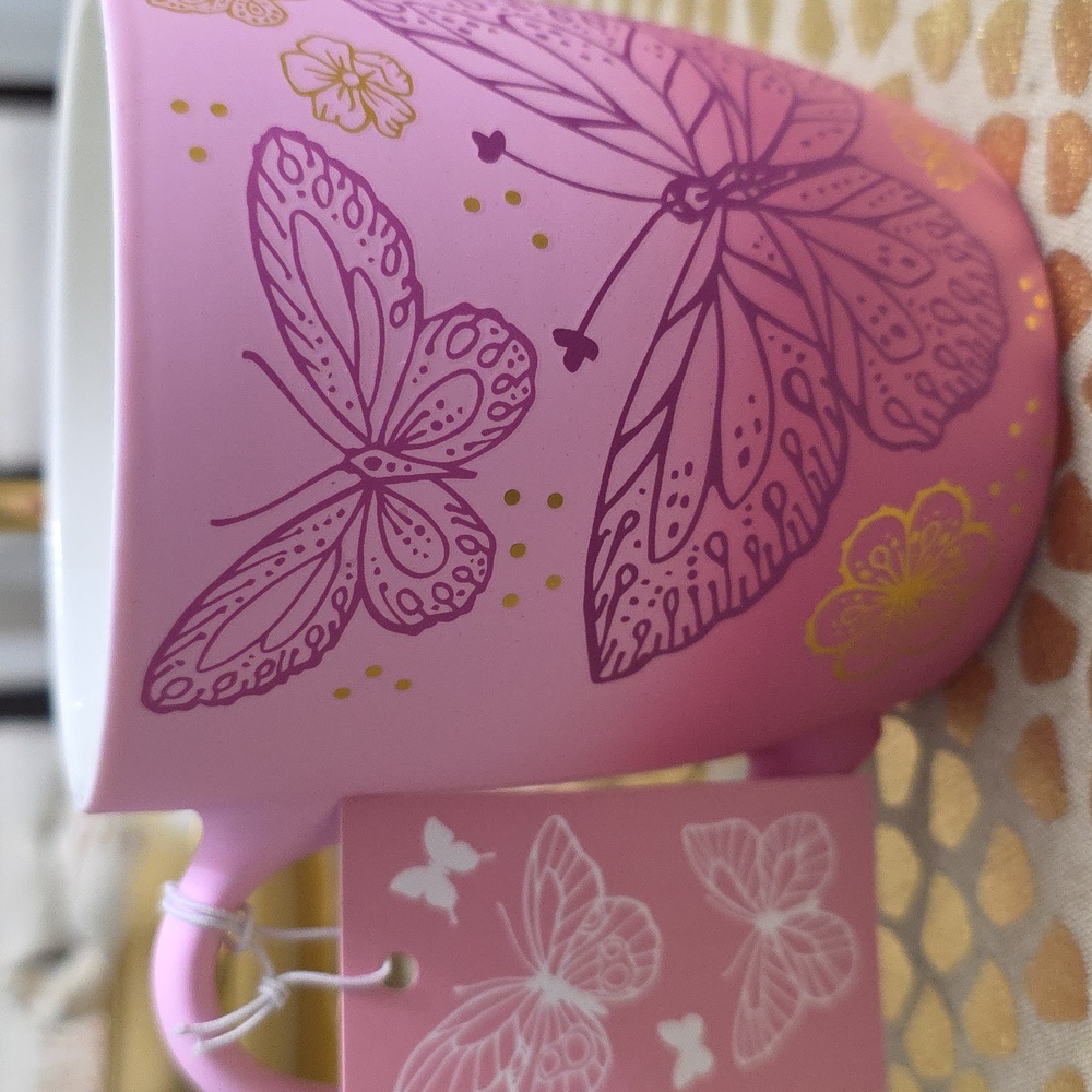 ⭐️Seeds & Sunshine Pink Butterfly Mug, NWT - Picture 2 of 4